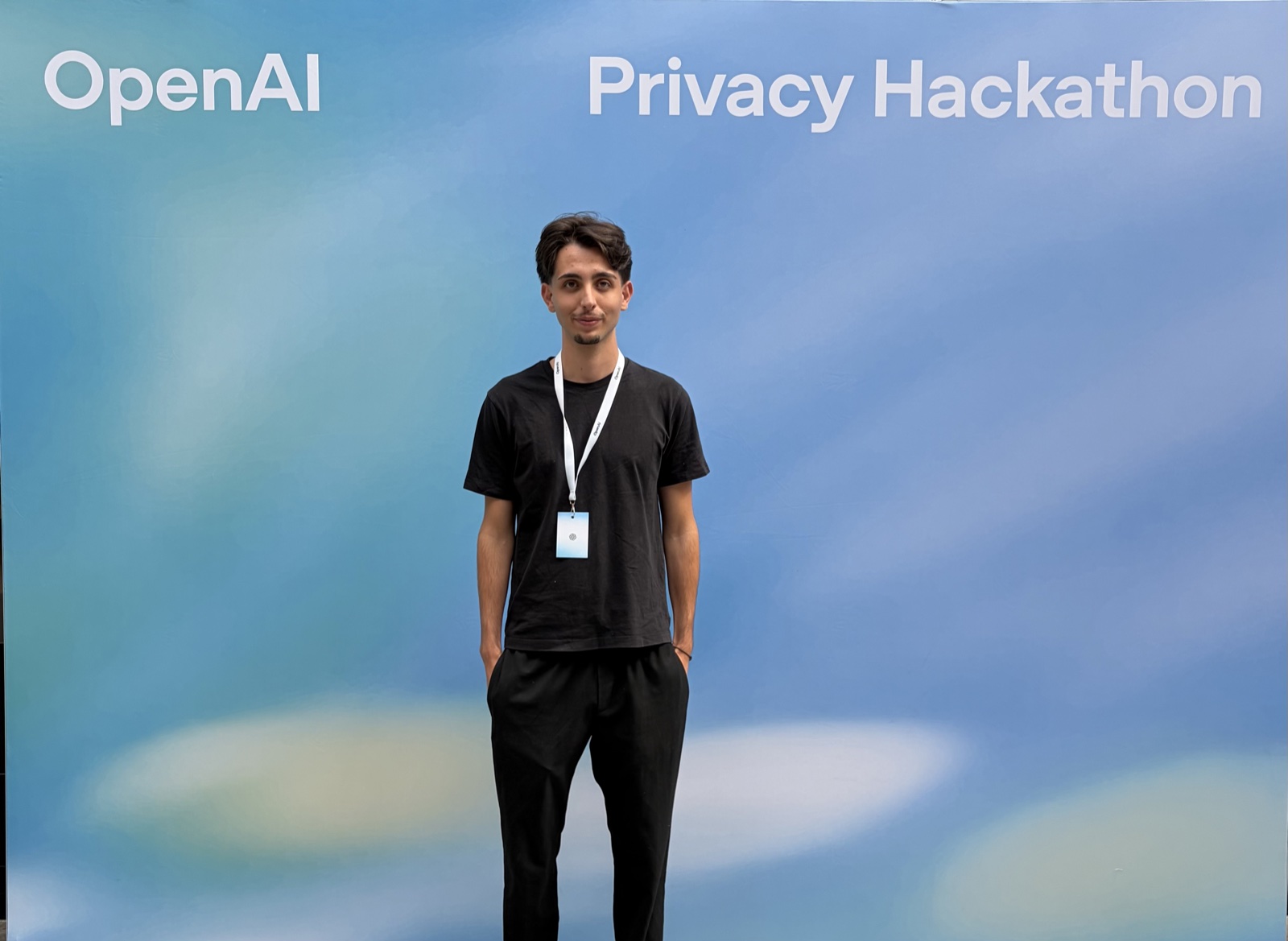 Mathis at the OpenAI AI Privacy Hackathon in Paris